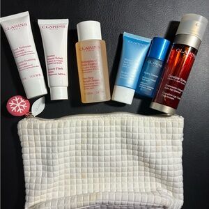 Clarins Skincare Collection with White Pouch